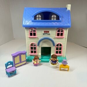 Fisher Price Little People Doll House Home Sweet Home w/Accessories 1996 Vintage